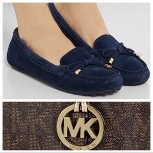 Michael Kors Daisy Moccasins Navy Blue Flats